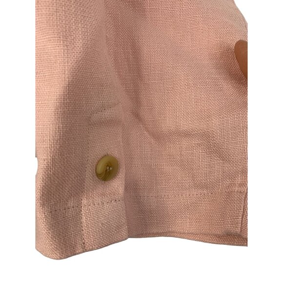 Coldwater Creek Womens 3X Plus Pink Linen Blazer Jacket Pockets EUC 8804 - Picture 9 of 9